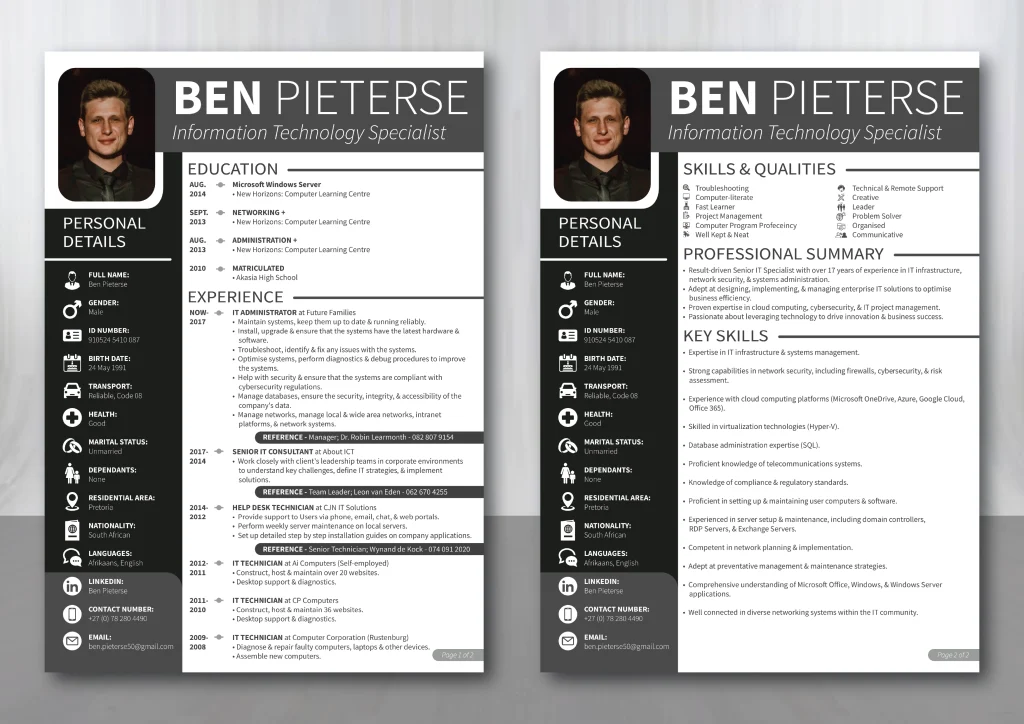 Jea Productions Portfolio-CV Ben